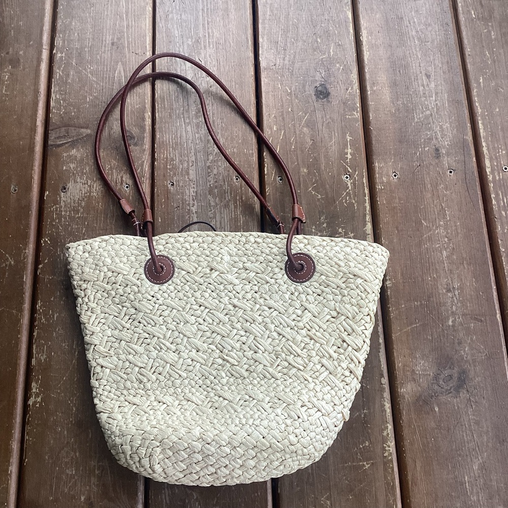 LOEWE Anagram Small Basket Weave Tote Bag Made In Spain - Picture 3 of 8